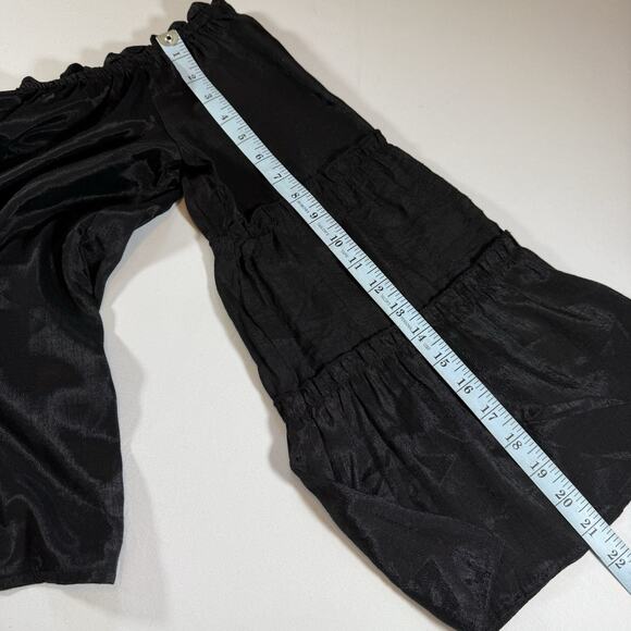 Rue 21 Vintage Y2K Whimsygoth Goth Sheer Off The Shoulder Blouse Wms Sz L - Picture 11 of 11